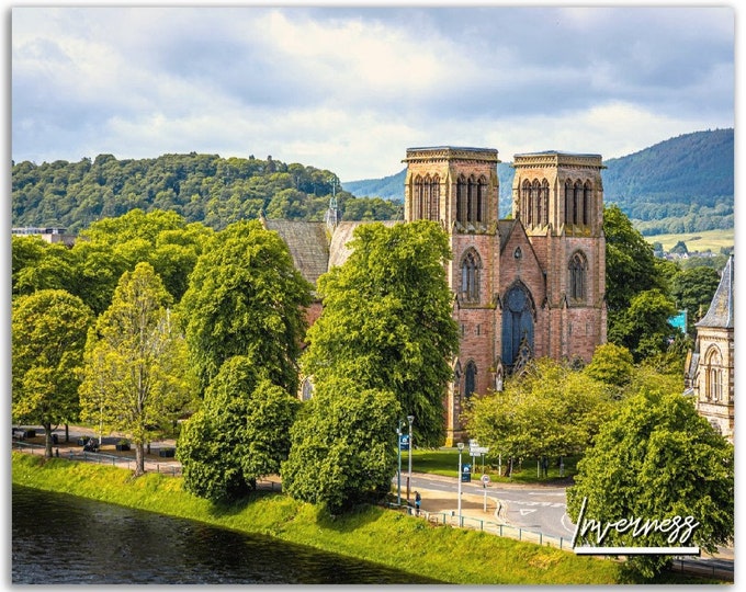 Inverness Poster Print Scotland Wall Art Decor | United Kingdom Photo Castle Decoration | Traveler Backpacker Gift | Horizontal Photography