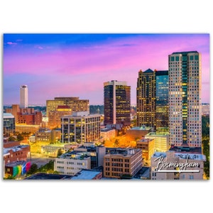 Birmingham Poster Print Alabama Wall Art / Birmingham Photo Home Decoration / Birmingham Traveler Gift / Birmingham Horizontal Photography