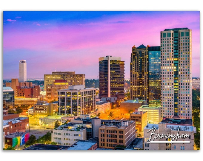 Birmingham Poster Print Alabama Wall Art | Birmingham Photo Home Decoration | Birmingham Traveler Gift | Birmingham Horizontal Photography