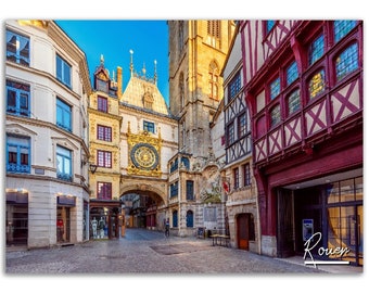 Rouen France Poster Print: Historic City Travel Photo