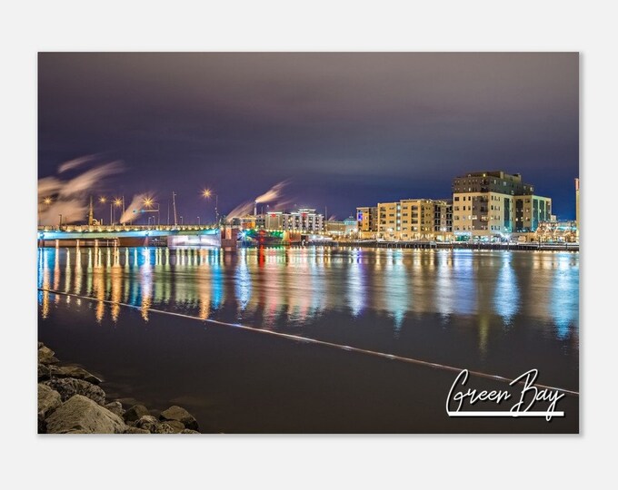 Green Bay Poster Print Wall Art | Green Bay Wisconsin Home Decor | Green Bay Digital Print Collectible | Green Bay Hangings Travel Photo