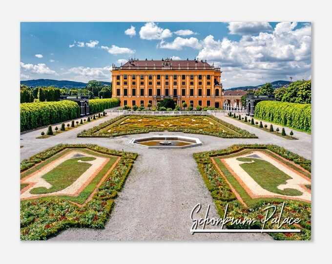 Schönbrunn Palace Vienna Austria Travel Poster Wall Art | Schönbrunn Palace Home Decor | Schönbrunn Palace Digital Print Skyline Photo Gift