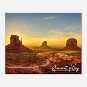 Monument Valley Poster Print Wall Art | American West Arizona Utah Home Decor Print | Monument Valley Hanging USA Travel Photo Present Print