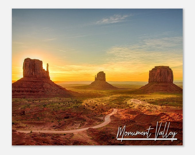 Monument Valley Poster Print Wall Art | American West Arizona Utah Home Decor Print | Monument Valley Hanging USA Travel Photo Present Print