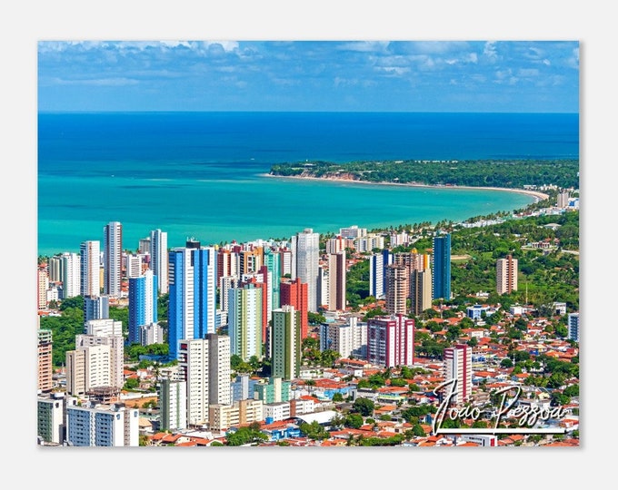 João Pessoa Brazil Travel Poster Wall Art | João Pessoa Coastline Home Decor | João Pessoa Cabo Branco Sea Print | João Pessoa Hanging Photo