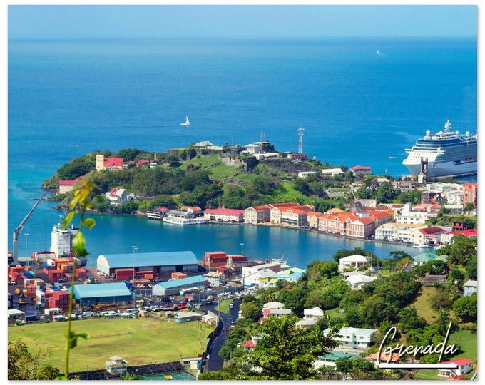 Grenada Poster Print Wall Art | Grenada Home Decor Gift Hangings | Grenada Digital Prints Collectibles | Grenada Horizontal Travel Photo