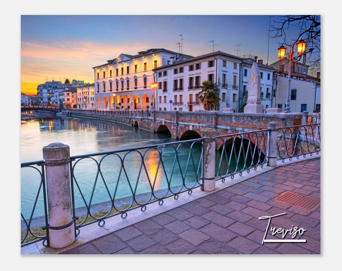 Treviso Italy Print Wall Art | Treviso Street Home Decor | Treviso Chunnel Poster Print | Treviso Sunset | Treviso Hangings Travel Photo