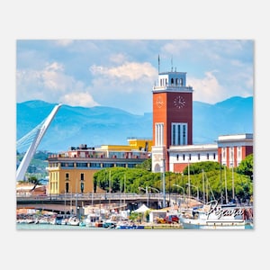 Pescara Italy Poster Town Hall Print Wall Art | Pescara Home Decor | Pescara Coast Poster | Pescara Marina | Pescara Hanging Travel Photo