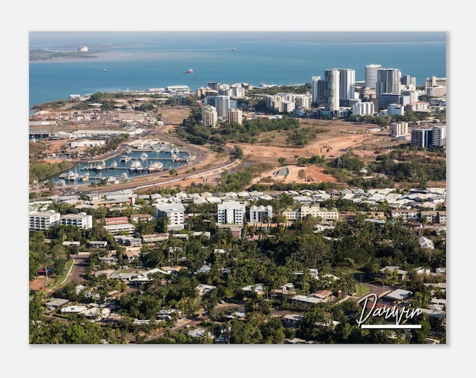 Darwin Australia Travel Poster Wall Art | Darwin Coastal Home Decor | Darwin Skyline Digital Print | Darwin Cityscape Horizontal  Photo Gift