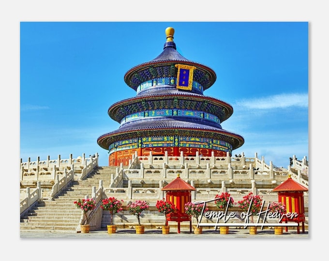 Temple of Heaven China Travel Poster Wall Art | Temple of Heaven Home Decor Hall Prayer Good Harvest Print | Temple of Heaven Hangings Photo