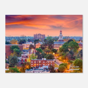 Macon, Georgias skyline-affisch: Samlarfoto för resor
