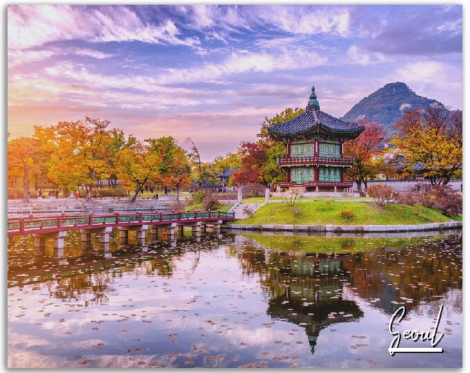Seoul Poster Print South Korea Wall Art | Seoul Photo Oriental Asia Home Decoration | Seoul City Travel Gift | Seoul Horizontal Photography