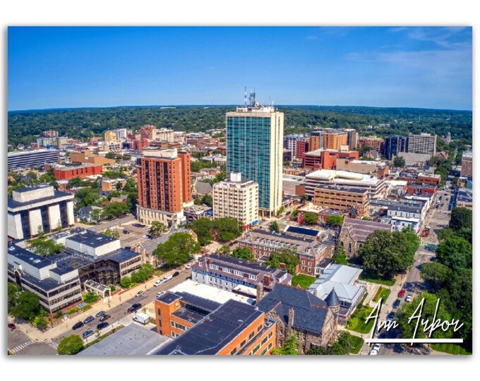 Ann Arbor Poster Print Wall Art | Ann Arbor Home Decor | Ann Arbor Digital Print | Ann Arbor Horizontal | Ann Arbor Hangings Travel Photo