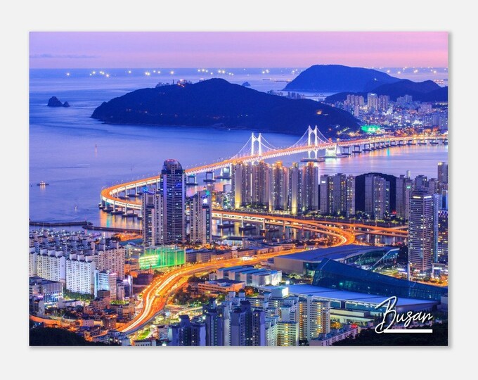 Busan South Korea Poster Print Wall Art | Busan Home Decor | Busan Print Collectible | Busan Horizontal | Busan Hangings Travel Photo Gifts