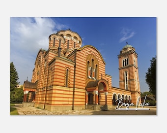 Banja Luka Cathedral Print: Bosnia and Herzegovina Travel Poster