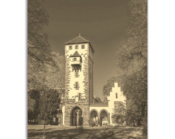 Basel Poster Vintage Switzerland Print | Retro Basel Sepia Photo Gift | Basel Wall Art Swiss Home Decor Vertical Basel Travel City Souvenir