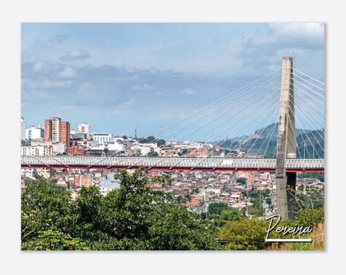 Pereira Colombia Travel Poster Wall Art | Pereira Town Home Decor | Pereira City Print | Pereira Horizontal | Pereira Bridge Hangings Photo