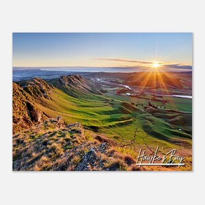 Hawke's Bay Neuseeland Reise Poster Wandkunst | Hawke's Bay Wohnkultur | Hawke's Bay Te Mata Peak Horizontal | Hawke's Bay Hangings Foto