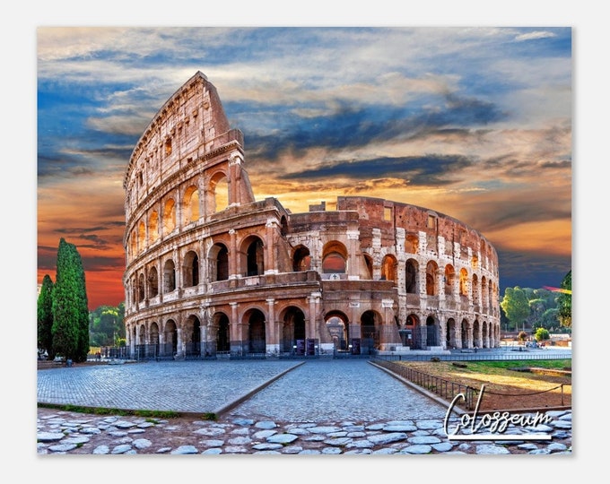 Colosseum Italy Travel Poster Wall Art | Colosseum Home Decor | Colosseum Summer Digital Print | Colosseum Rome Skyline |  Colosseum Photo