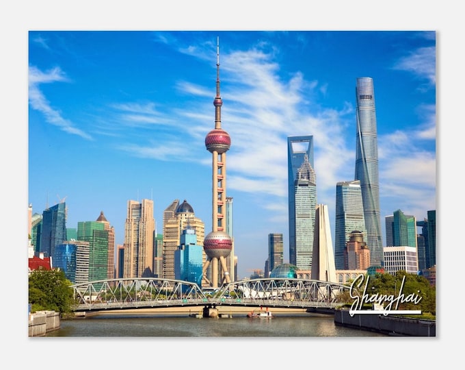 Shanghai China Poster Print Wall Art | Shanghai Home Decor | Shanghai Poster Print  | Shanghai Horizontal | Shanghai Hanging Travel Photo