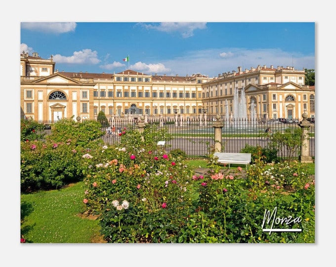 Monza Italy Poster Wall Art | Monza Home Decor | Monza Rose Garden Digital Print | Monza City Horizontal | Monza Hanging Travel Photo Gift