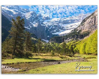 Pyrenäen Berge Print: Frankreich Reise Poster