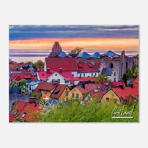 Gotland Schweden Poster Wandkunst | Gotland Wohnkultur | Gotland City Print Sammlerstück | Gotland Küste Horizontale Wandbehänge Reise Foto