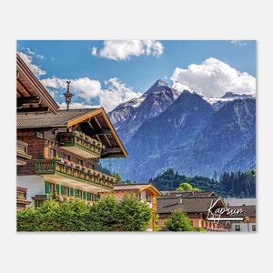 Kaprun Austria Travel Poster Wall Art | Kaprun Village Home Decor | Kaprun Austrian Alps Digital Print Horizontal | Kaprun Hangings Photo