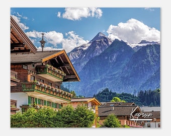 Kaprun Austria Travel Poster Wall Art | Kaprun Village Home Decor | Kaprun Austrian Alps Digital Print Horizontal | Kaprun Hangings Photo