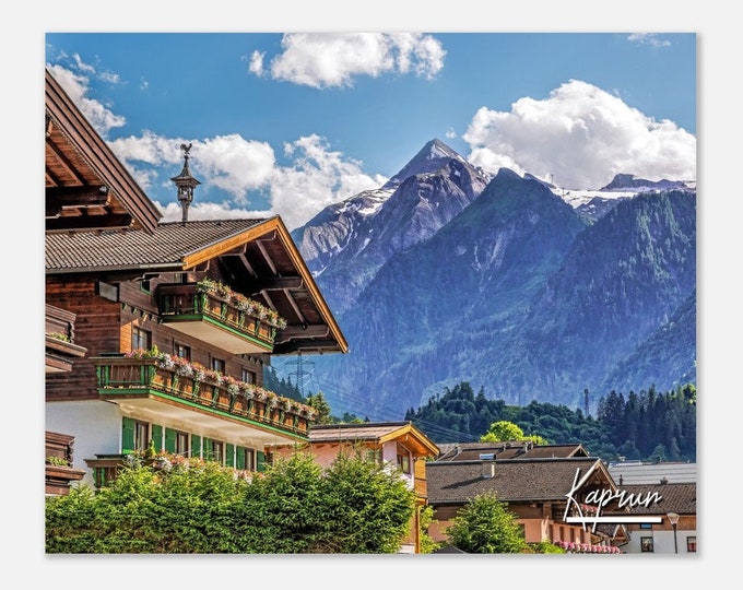 Kaprun Austria Travel Poster Wall Art | Kaprun Village Home Decor | Kaprun Austrian Alps Digital Print Horizontal | Kaprun Hangings Photo
