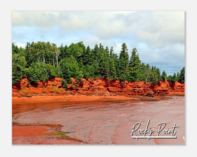 Rocky Point Prince Edward Island Travel Poster Wall Art | Rocky Point Home Decor Digital Print | Rocky Point Horizontal Hangings Photo Gift