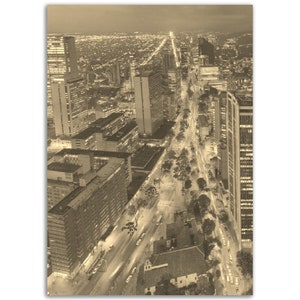 Vintage Bogota Poster Colombia Print | Retro Bogota Black White Sepia Photo Gift | Bogota Wall Art Home Decor Vertical Bogota Travel Poster