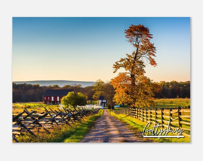 Gettysburg Pennsylvania Poster Print Wall Art | Gettysburg Home Decor Field Dirt Road Landscape | Gettysburg US Prints Travel Photo Present