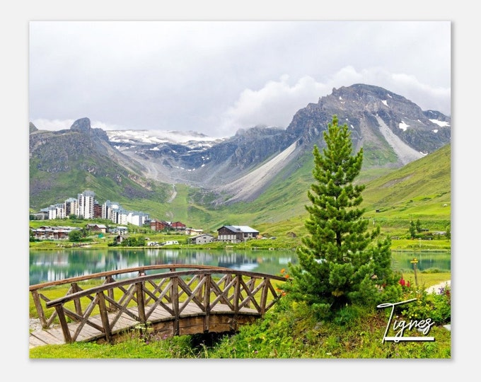 Tignes France Travel Poster Wall Art | Tignes Vanoise National Park Home Decor | Tignes Landscape Print | Tignes  Countryside  Photo Present