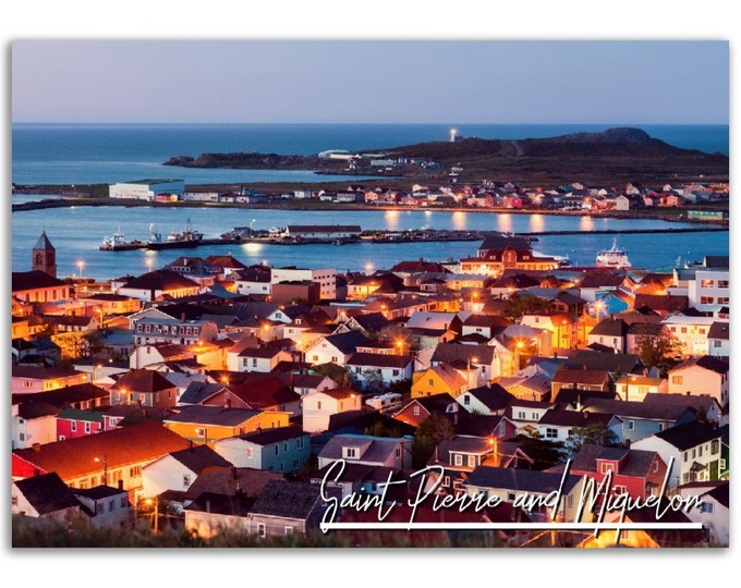 Saint Pierre and Miquelon Poster Print Wall Art | France Home Decor Gift Hanging France Digital Prints Collectible | Horizontal Photo Poster
