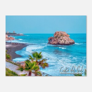 Costa del Sol Spain Travel Poster Wall Art | Costa del Sol Penon Del Cuervo Beach Digital Print | Costa del Sol Horizontal Hangings Photo