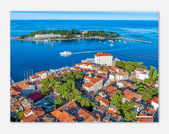 Porec Croatia Print Wall Art | Porec Home Decor | Porec Skyline Horizontal | Porec Coastal Hangings Travel Photo Present