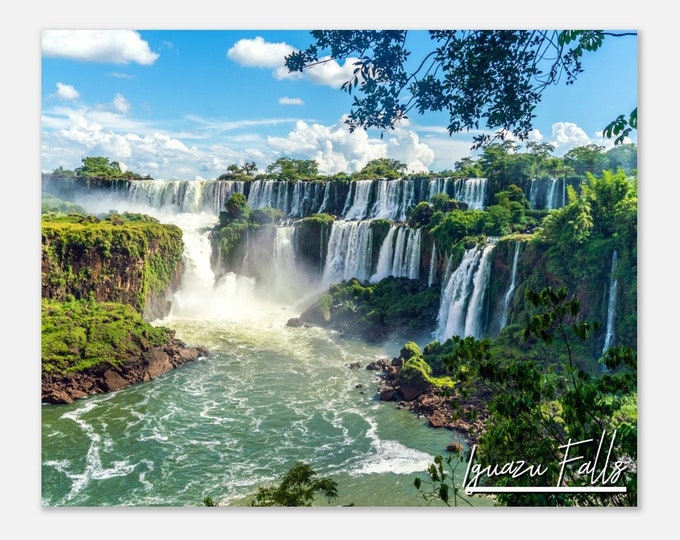 Iguazu Falls Argentina Poster Print Wall Art | Iguazu Falls Home Decor | Iguazu Falls Digital Print Collectible | Falls Hanging Travel Photo