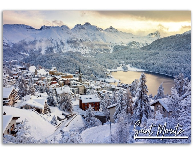 Saint Moritz Poster Print Wall Art | Saint Moritz Home Decor | Saint Moritz Print  | Saint Moritz Horizontal | Saint Moritz Hangings  Photo