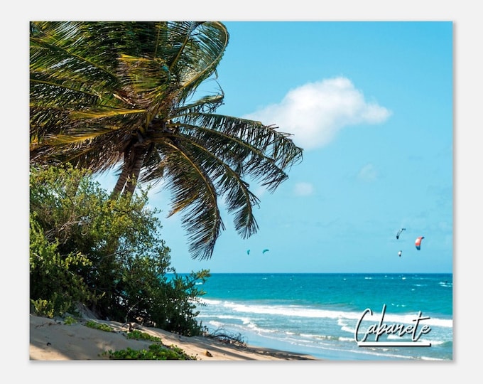 Cabarete Dominican Republic Travel Poster Wall Art | Cabarete Skyline Home Decor | Ttopical Cabarete Beach Print | Cabarete  Photo Present