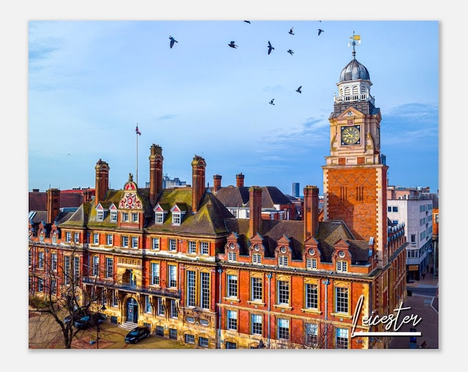 Leicester United Kingdom Poster Print Wall Art | Leicester Home Decor | Leicester Print Collectible | Leicester Hanging Travel Photo present