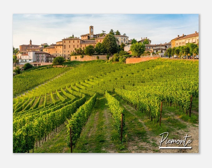 Piemonte Italy Poster Print Wall Art | Piemonte Wine Farm Home Decor | Piemonte Digital Print | Piemonte UNESCO Site | Piemonte Travel Photo