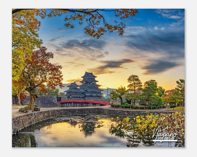 Nagano Japan Poster Wall Art | Nagano Temple Home Decor | Nagano Digital Print | Nagano Nature Horizontal | Nagano Coast Travel Photo