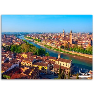 Verona Poster Print Wall Art | Verona Home Decor | Verona Italy Digital Print Collectible | Verona Horizontal | Verona Hangings Travel Photo