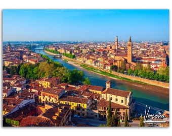 Verona Italy Poster Print: Cityscape Travel Photo Wall Art