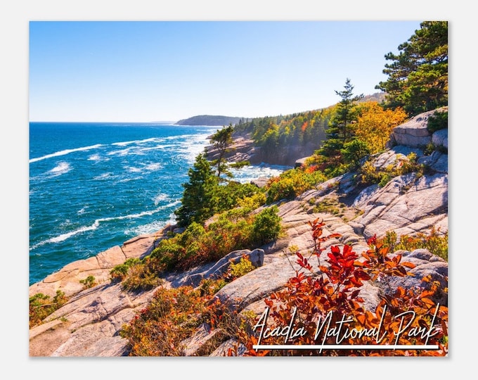 Acadia National Park Poster Print Wall Art | Maine Home Decor Gift Hangings | Coastal Digital Prints Collectibles Horizontal Travel Photo