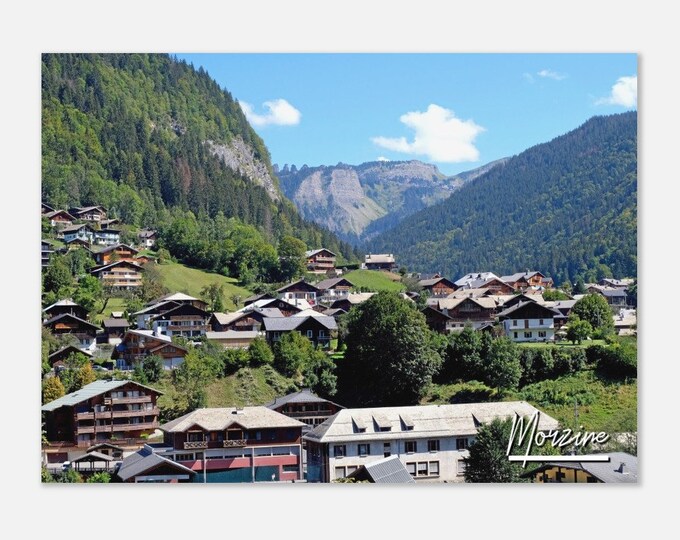 Morzine France Travel Poster Wall Art | Morzine Village Home Decor | Morzine Digital Print | Morzine French Alps Horizontal | Morzine Photo