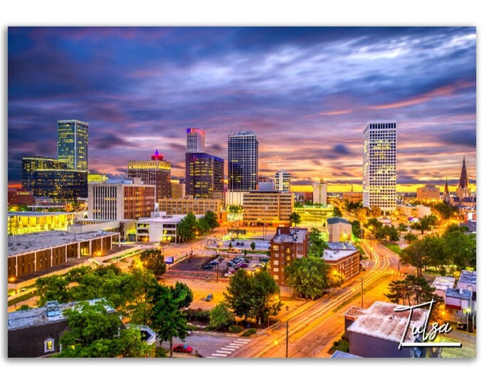 Tulsa Poster Print Wall Art | Tulsa Oklahoma Home Decor | Tulsa Digital Print Collectible | Tulsa Horizontal | Tulsa Hangings Travel Photo