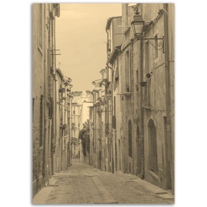 Montpellier France Poster Vintage Print | Retro Montpellier City Street Sepia Photo Gift | Montpellier Wall Art Home Decor | Vertical Photo