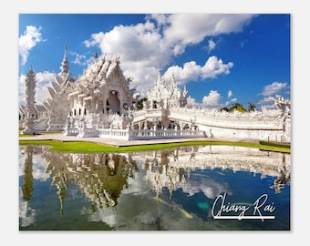 Chiang Rai White Temple Poster Print: Thailand Travel Photography